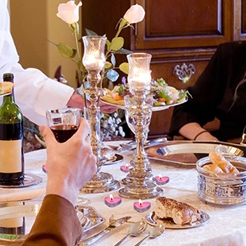 Heart Shaped Unscented Tea Lights Candles for Events