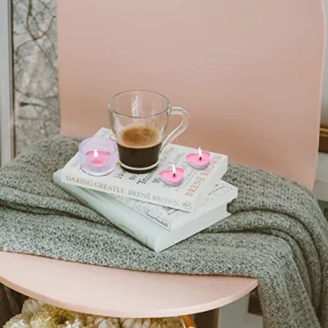 Heart Shaped Unscented Tea Lights Candles for Events