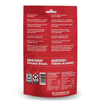 PureBites Chicken Freeze Dried Cat Treats, 1 Ingredient, Made in USA, 2.3oz