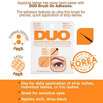 DUO Brush-On Dark Tone Lash Adhesive Latex-Free Quick-Drying