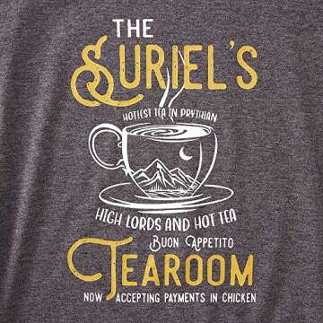 Funny Mountain Tea Graphic T-Shirt for Book Lovers