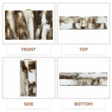 Simcat Acrylic Handbags for Women Marbling Evening Purses Elegant Party Clutch Crossbody Bag for Lady Evening Prom Banquet