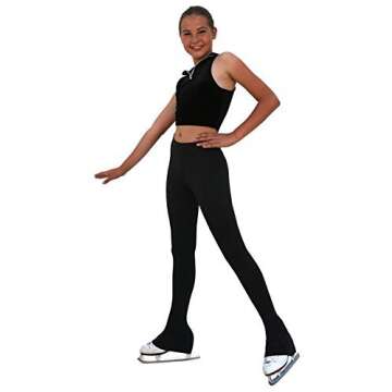 ChloeNoel P23-2 Contrast Waist Figure Skating Pants for Women