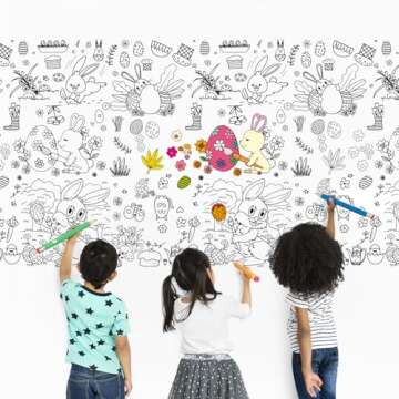 Tbsone Spring Easter Kids Coloring Poster for Creative Fun