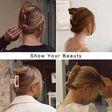 Stylish 6 Pack Acrylic Hair Claws for Thick Hair