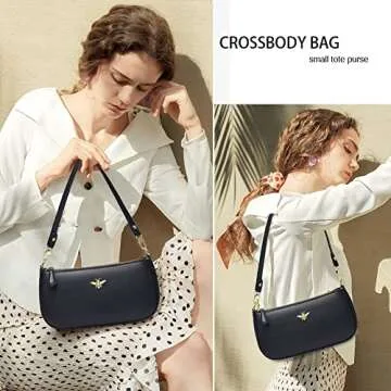 Small Tote Shoulder Bags Purses for Women Retro Classic Crossbody Bags Cute Clutch Purse and Handbag