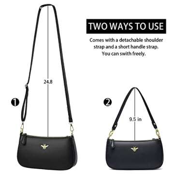 Small Tote Shoulder Bags Purses for Women Retro Classic Crossbody Bags Cute Clutch Purse and Handbag