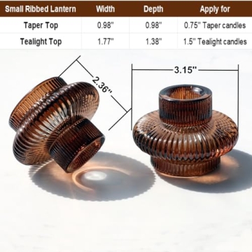 VOHO Brown Candlestick Holders Set of 6 for Any Occasion