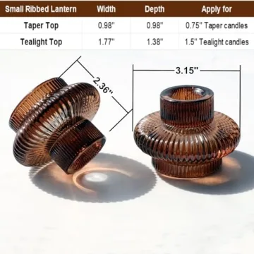 VOHO Brown Candlestick Holders Set of 6 for Any Occasion