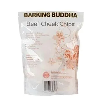 Barking Buddha Beef Cheek Chips | Premium Rawhide Alternative Dog Chews | 1LB Bag