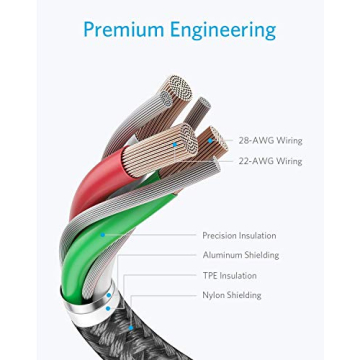Anker USB A to Lightning Cable(6FT, 2Pack), MFi Certified Nylon USB to Lightning Cord for iPhone 14/13/12/11 Pro/11/XS MAX/XR/8/7/6s Plus Cable(Black)