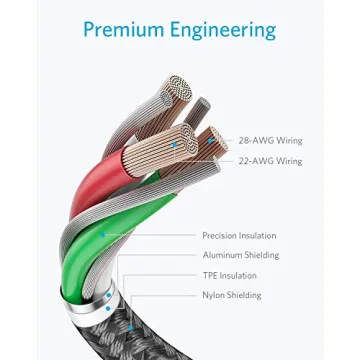 Anker USB A to Lightning Cable(6FT, 2Pack), MFi Certified Nylon USB to Lightning Cord for iPhone 14/13/12/11 Pro/11/XS MAX/XR/8/7/6s Plus Cable(Black)