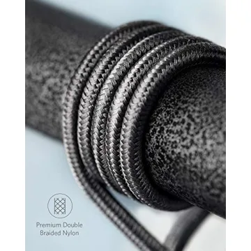 Anker USB A to Lightning Cable(6FT, 2Pack), MFi Certified Nylon USB to Lightning Cord for iPhone 14/13/12/11 Pro/11/XS MAX/XR/8/7/6s Plus Cable(Black)