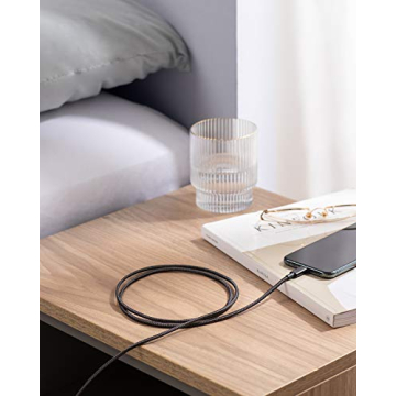 Anker USB A to Lightning Cable(6FT, 2Pack), MFi Certified Nylon USB to Lightning Cord for iPhone 14/13/12/11 Pro/11/XS MAX/XR/8/7/6s Plus Cable(Black)