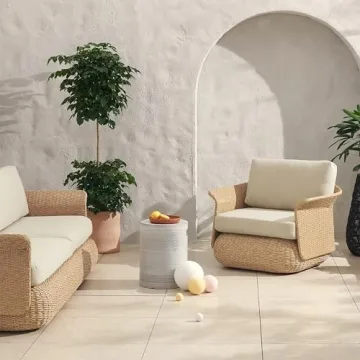 POLY & BARK Brindisi Lounge Chair for Outdoor Comfort