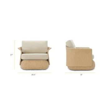 POLY & BARK Brindisi Lounge Chair for Outdoor Comfort