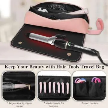 Trendy Curling Iron Travel Case with Heat Mat