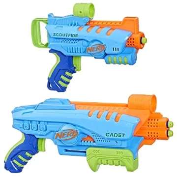 NERF Elite Junior Starter Set Easy Play Blasters for Kids