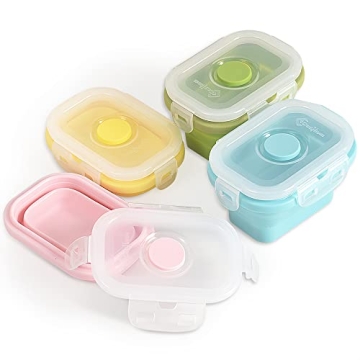 Space Saving Silicone Food Storage Containers Set