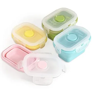 Cozihom Collapsible Silicone Food Storage Containers - Perfect for Snacks and Meals!