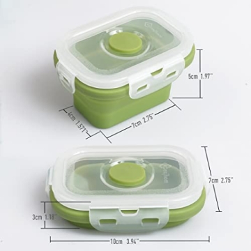 Space Saving Silicone Food Storage Containers Set
