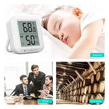 Zigbee Temperature and Humidity Sensor 2 Pack for Smart Homes