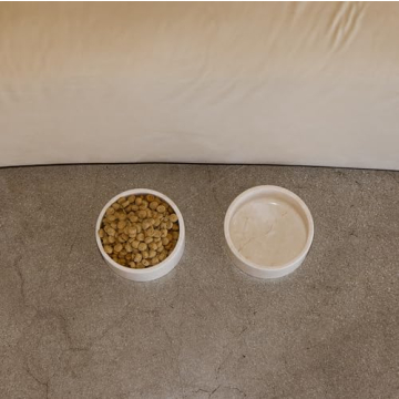 Luxury AME GEMELLA Marble Pet Bowl - Non-Slip & Elegant