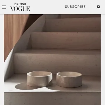 Luxury AME GEMELLA Marble Pet Bowl - Non-Slip & Elegant