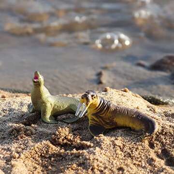 RCOMG 32pcs Mini Ocean Animal Figures for Kids