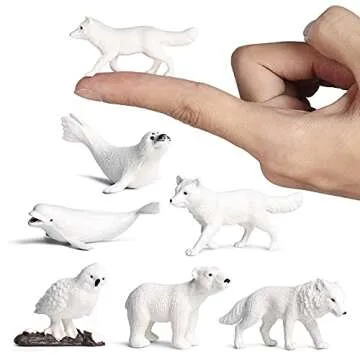 RCOMG 32pcs Mini Ocean Animal Figures for Kids