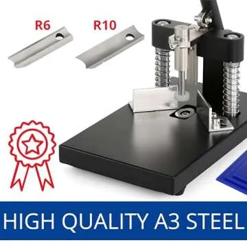 Corner Rounder Cutter Machine Black – Heavy Duty Corner Rounder R6mm R10mm 1.2”/ 30mm Thickness Cutter Machine with Paper Hold Metal Commercial Punch for Plastic Metal Paper Cardstock