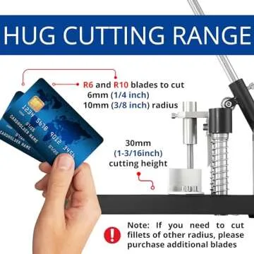 Corner Rounder Cutter Machine Black – Heavy Duty Corner Rounder R6mm R10mm 1.2”/ 30mm Thickness Cutter Machine with Paper Hold Metal Commercial Punch for Plastic Metal Paper Cardstock