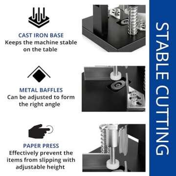 Corner Rounder Cutter Machine Black – Heavy Duty Corner Rounder R6mm R10mm 1.2”/ 30mm Thickness Cutter Machine with Paper Hold Metal Commercial Punch for Plastic Metal Paper Cardstock