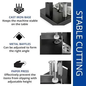 Corner Rounder Cutter Machine Black – Heavy Duty Corner Rounder R6mm R10mm 1.2”/ 30mm Thickness Cutter Machine with Paper Hold Metal Commercial Punch for Plastic Metal Paper Cardstock