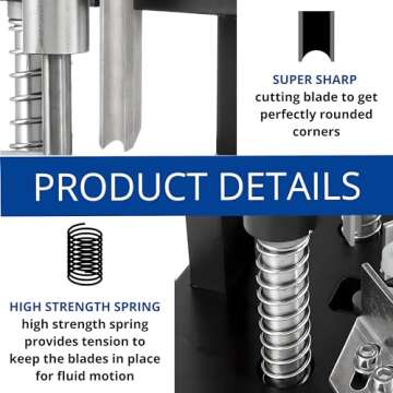 Corner Rounder Cutter Machine Black – Heavy Duty Corner Rounder R6mm R10mm 1.2”/ 30mm Thickness Cutter Machine with Paper Hold Metal Commercial Punch for Plastic Metal Paper Cardstock