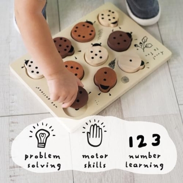 Wee Gallery Ladybug Counting Puzzle for Kids