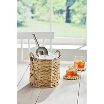 Mud Pie Water Hyacinth Ice Bucket Set for Stylish Gatherings