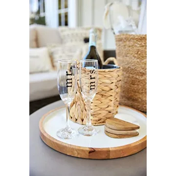 Mud Pie Water Hyacinth Ice Bucket Set for Stylish Gatherings