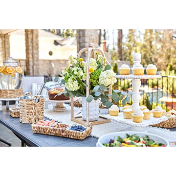 Mud Pie Water Hyacinth Ice Bucket Set for Stylish Gatherings