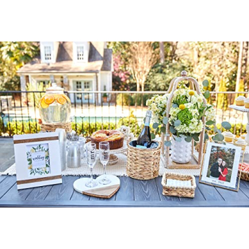 Mud Pie Water Hyacinth Ice Bucket Set for Stylish Gatherings