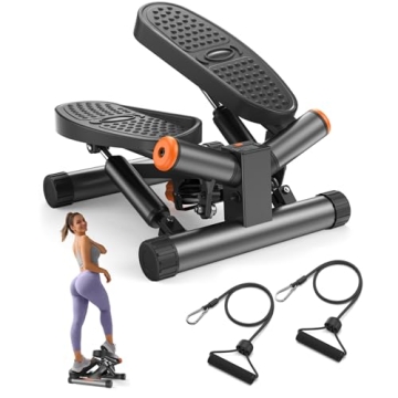 Niceday Twist Stepper for Exercise at Home, Mini Stair Stepper with Resistance Bands at Home Workout...