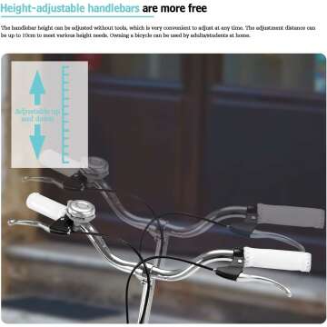 Classic 26 Inch Beach Cruiser Bike with Basket