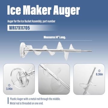 GE Refrigerator Ice Maker Auger Replacement WR17X11705