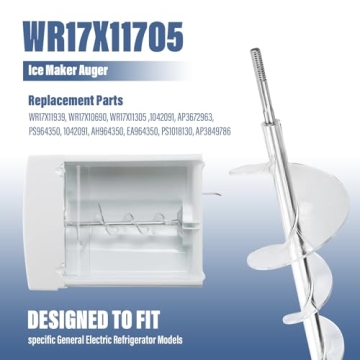 GE Refrigerator Ice Maker Auger Replacement WR17X11705
