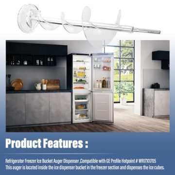 GE Refrigerator Ice Maker Auger Replacement WR17X11705