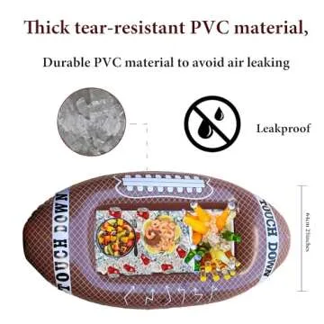 GIFTEXPRESS Inflatable Football Beverage Cooler for Parties