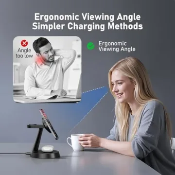 BERXZWE 3-in-1 Wireless Charging Station for Apple Devices