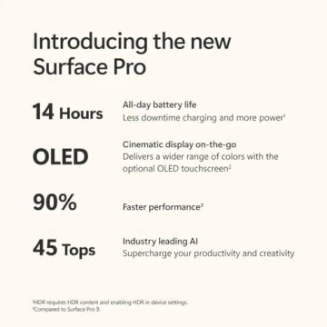Microsoft Surface Pro 11 - Ultimate 2-in-1 Laptop with Snapdragon Performance