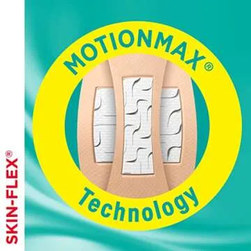 Band-Aid Brand Skin-Flex Adhesive Bandages for First Aid & Wound Care of Minor Cuts, Scrapes & Burns, Flexible Sterile Bandages Great for Fingers, Hands & Knees, Assorted Sizes, 60 ct