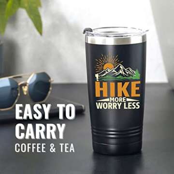 Onebttl 20oz Stainless Steel Tumbler - Hike More Worry Less
